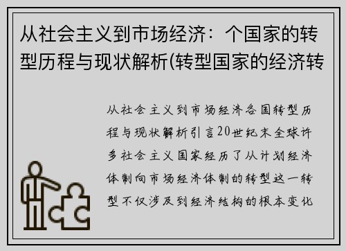 从社会主义到市场经济：个国家的转型历程与现状解析(转型国家的经济转型)